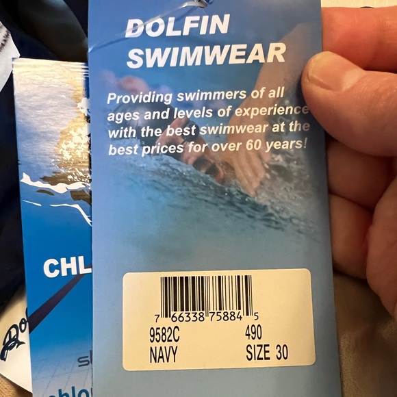 Dolfin Womens Swimsuit One Piece Bathing Swim Suit Navy Blue Vintage NWT Size 30 - Picture 12 of 12